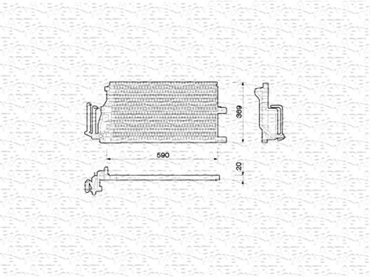 MAGNETI MARELLI Lauhdutin, ilmastointilaite 350203210000